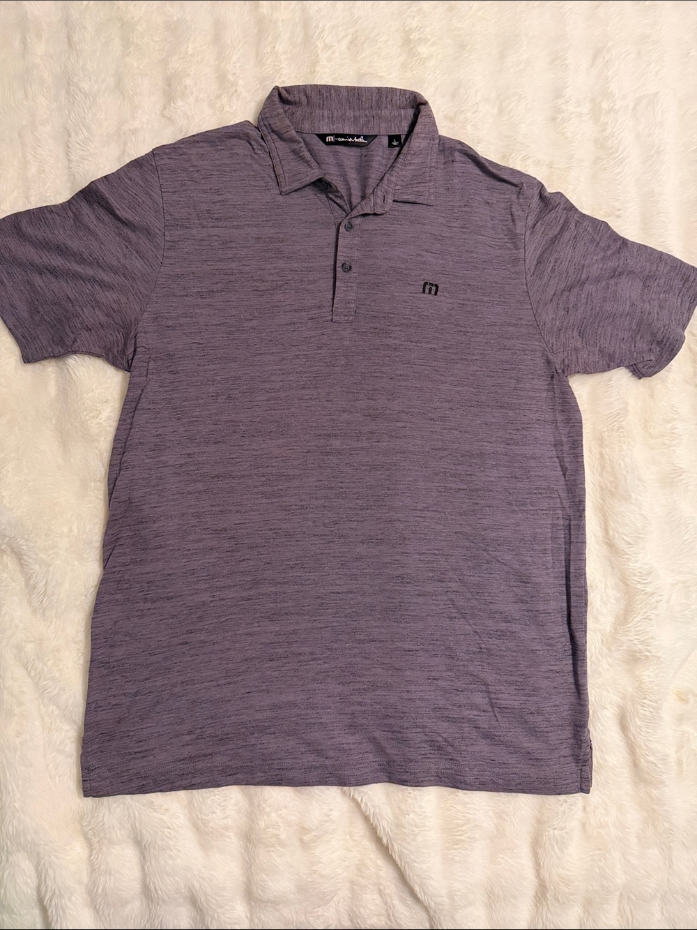 Travis Mathew Striated Lavender Polo